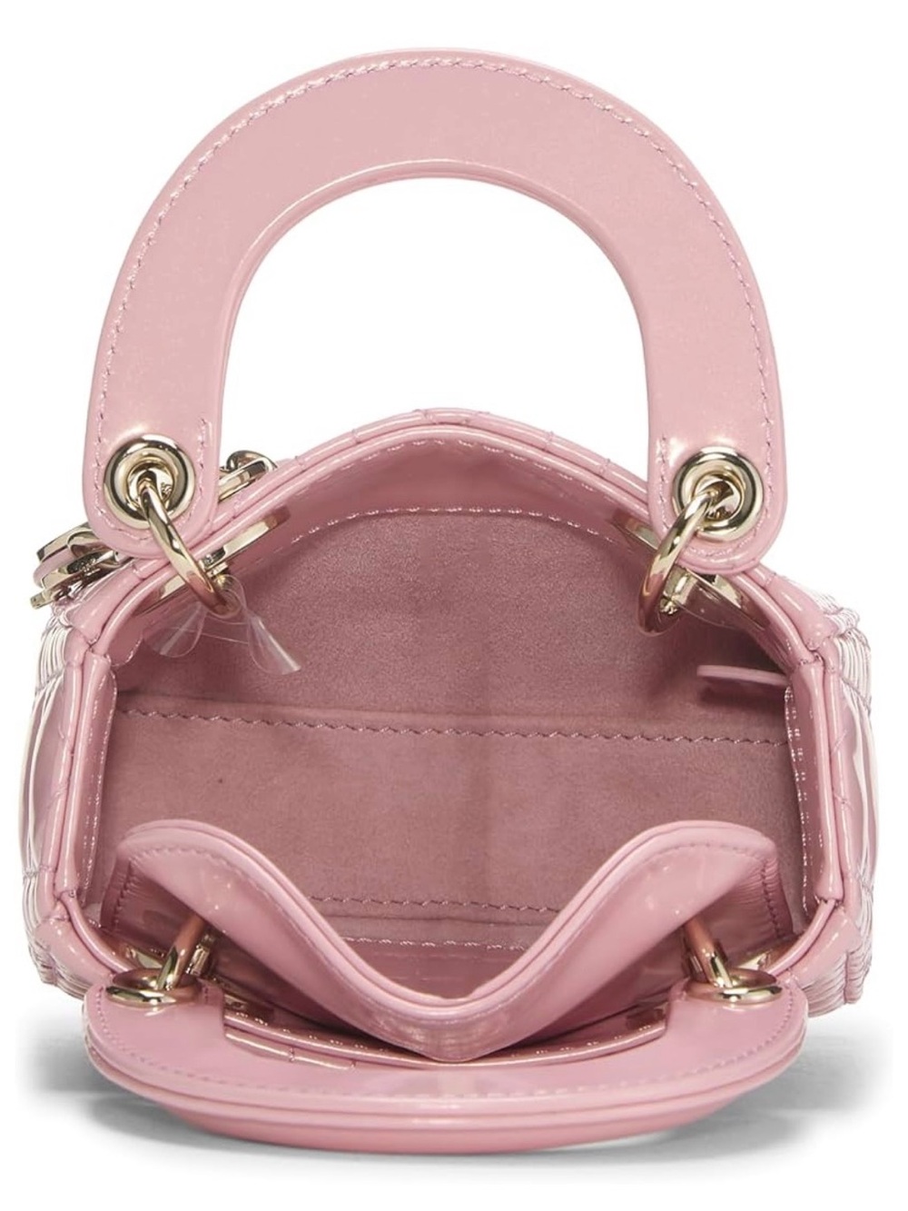 Dior Baby Pink Mini Lady Tote with Gold Hardware - Picture 11 of 12